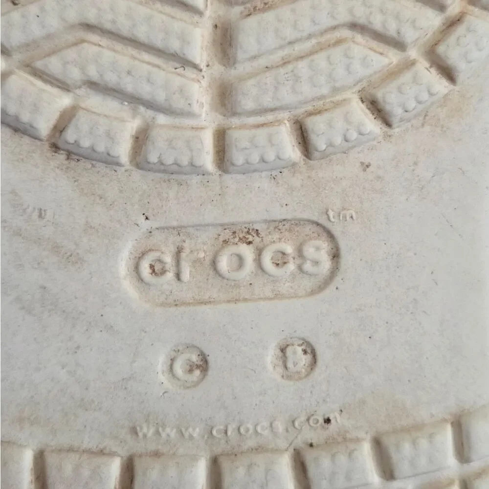 CROCS KIDS BAYABAND RAINBOW GLITTER CLOG WHITE Size 8